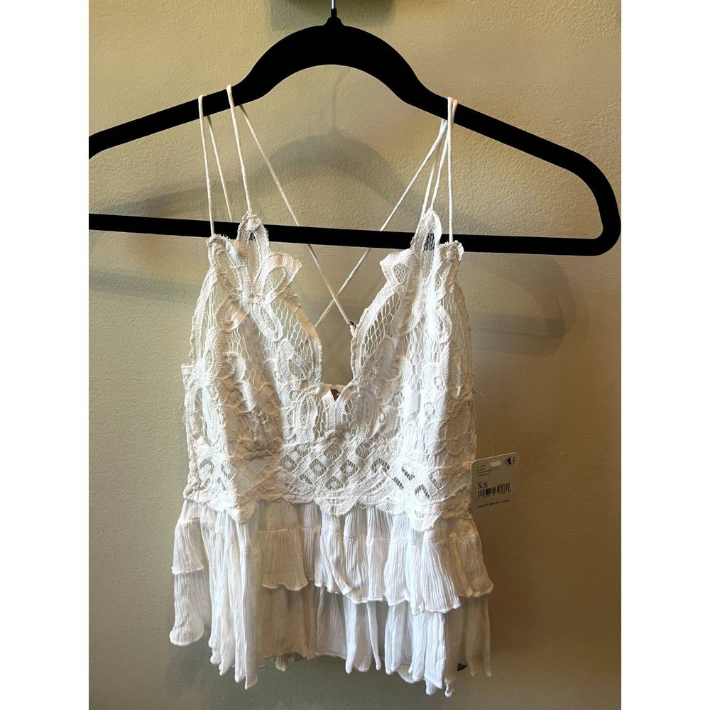 NWT Free People Adella Cami White